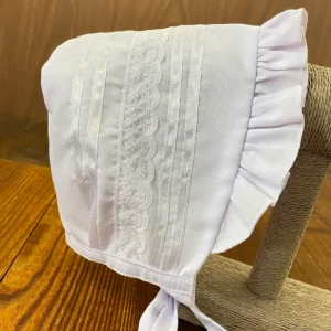 Bonete Blanco para Bautizo Q27780