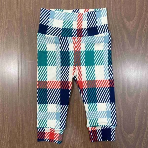 Leggins Blanco, Verde, Azul y Rojo con Cuadros Q28499