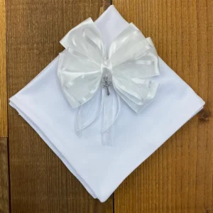 Paño Blanco para Bautizo con Lazo Q28909
