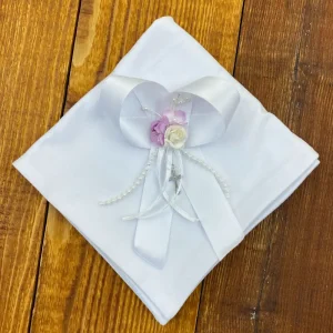 Paño Lila y Blanco para Bautizo Berenice Q28939