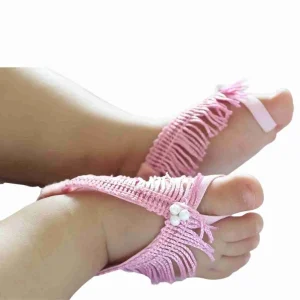 Sandalias Pie Descalzo Rosadas de Barbas Q29418