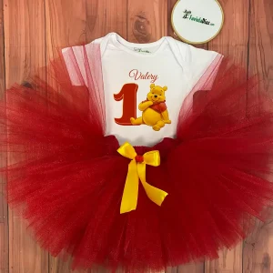 Set De Tutu y Mameluco Rojo Alusivo Winnie the Pooh Q29454