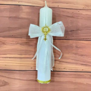 Vela Capitolio Blanca y Dorado con Cáliz Q30171