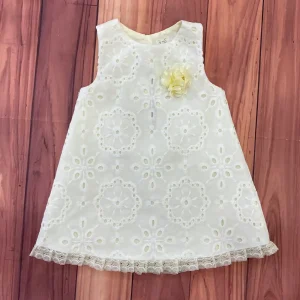 Vestido Betania Beige con Flores Belén Q30287