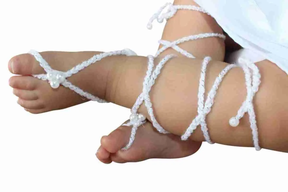 Sandalias Pie Descalzo Blancas Tejidas Q29269 - Imagen 2