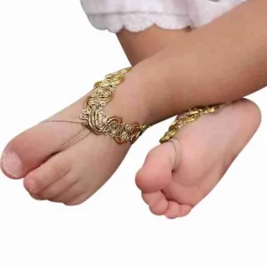 Sandalias Pie Descalzo Doradas Q29340