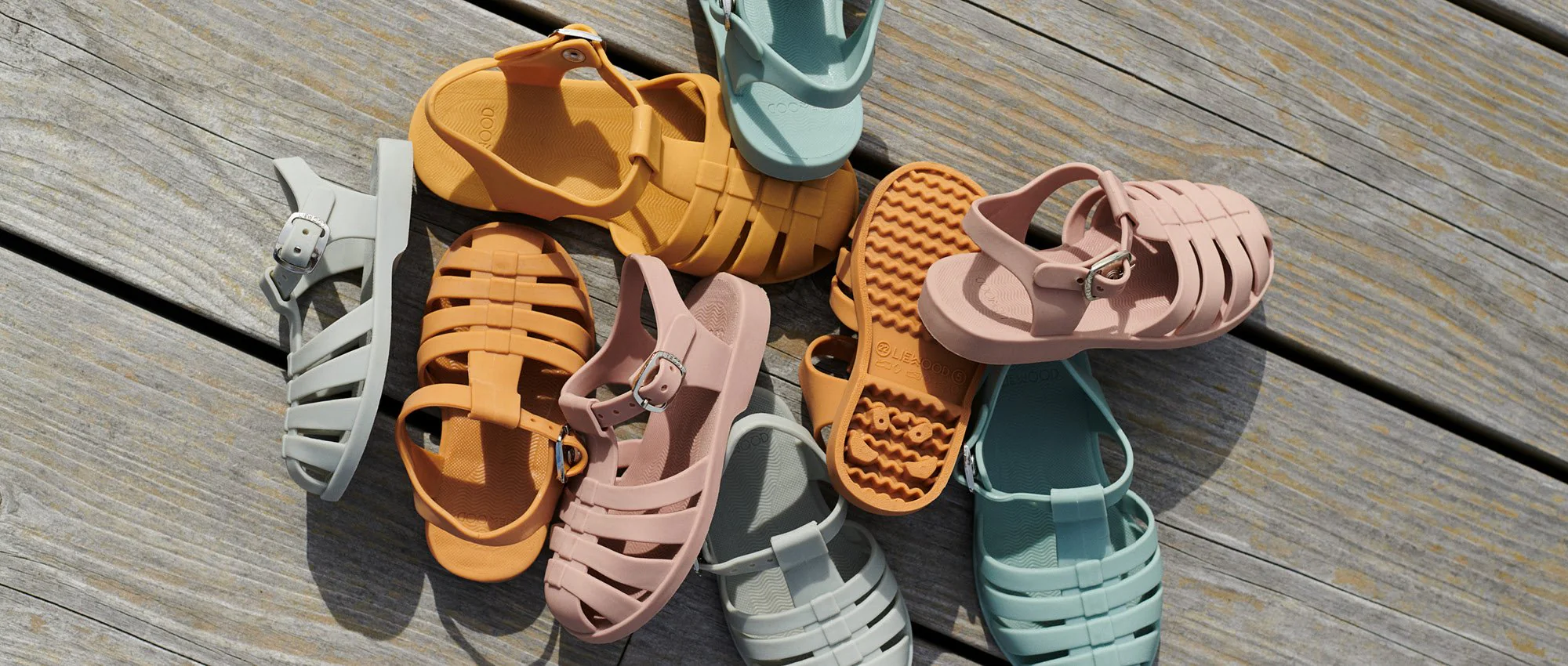 Sandalias Cangrejeras infantil Bre Mostaza de Liewood - Imagen 3